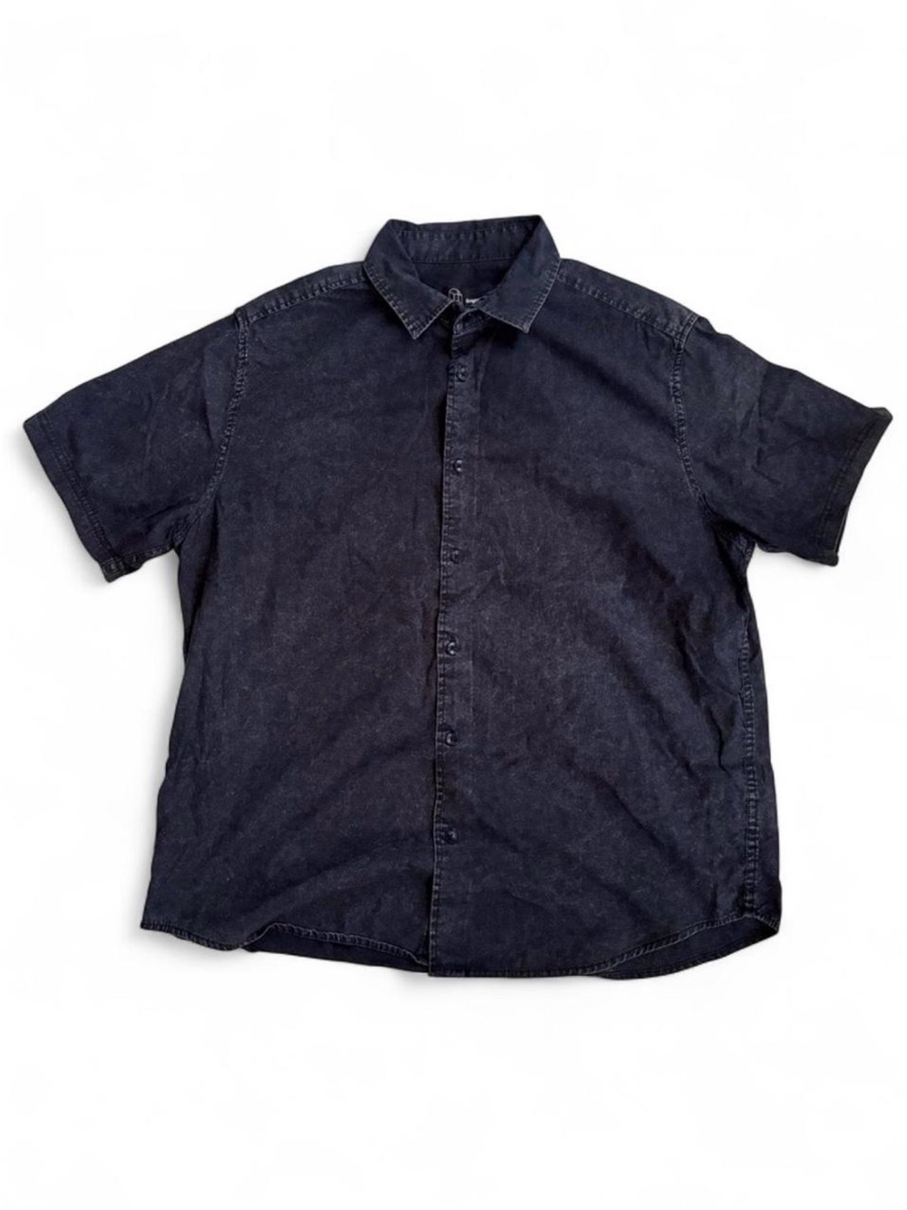 Original Use Cotton Button Up Short Sleeve Shirt Black Men’s Size L